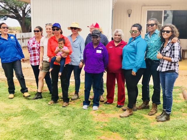 Lexine and Madeline with other female participants at the Indigenous Cattlemen’s Workshop in South Australia 