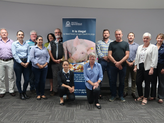 DPIRD and WA pork industry representatives at the African swine fever preparedness workshop in April 2019