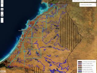 Screenshot of a groundwater map.